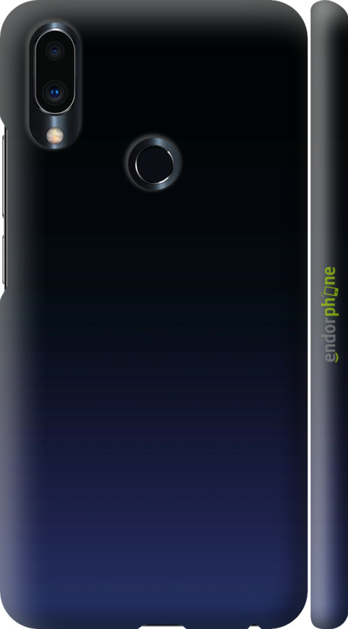 3D пластиковый матовый чехол Градиент в тёмно - синем стиле для Meizu Note 9 - 6542m-1689 изображение 