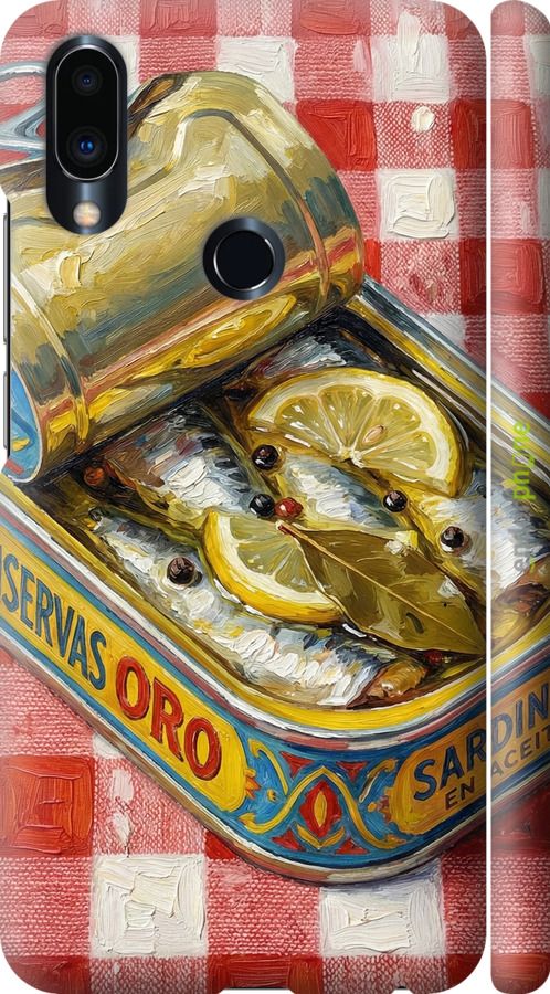 3D пластиковый матовый чехол Vintage Sardine Tin Phone для Meizu Note 9 - 6772m-1689 изображение 