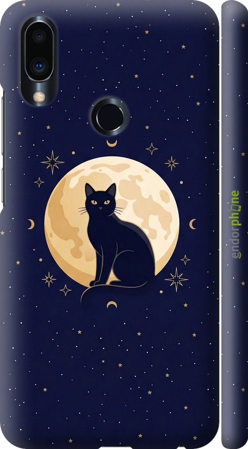 3D пластиковый матовый чехол Cute Cat Celestial/Witchy для Meizu Note 9 - 6787m-1689 изображение 