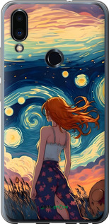 2D пластиковый чехол Девушка Арт для Meizu Note 9 - 6325t-1689 изображение 