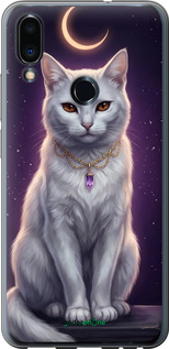 2D пластиковый чехол Mystic White Cat Gothic Dark Purple Gold для Meizu Note 9 - 6805t-1689 изображение 