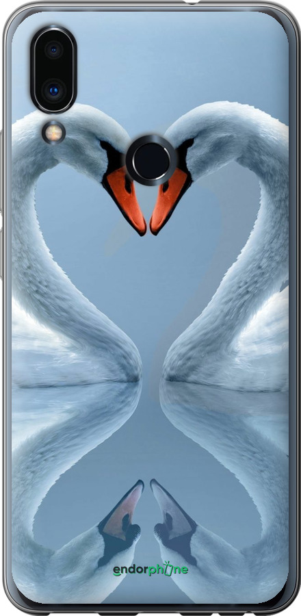 2D пластиковый чехол Лебеди для Meizu Note 9 - 6007t-1689 изображение 