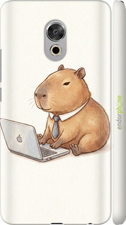 3D пластиковий матовий чехол Funny Capybara CEO Working для Meizu Pro 6 Plus - 6777m-678 изображение 