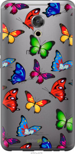 Силиконовый чехол Красочные мотыльки для Meizu Pro 6 Plus - 4761u-678 изображение 