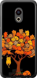 Силиконовый чехол Дерево и котики для Meizu Pro 6 - 6516u-293 изображение 