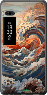 2D пластиковый чехол Арт волны для Meizu Pro 7 Plus - 6324t-1131 изображение 