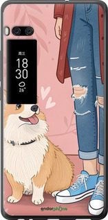 2D пластиковий чехол Корги 3 для Meizu Pro 7 Plus - 6707t-1131 изображение 