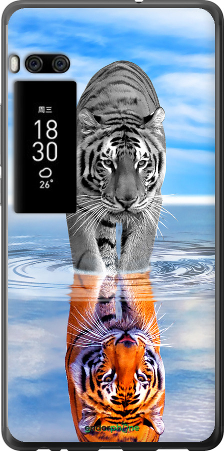 2D пластиковий чехол Тигр для Meizu Pro 7 Plus - 6016t-1131 изображение 