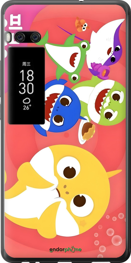 2D пластиковий чехол Бейби Шаркс для Meizu Pro 7 Plus - 6305t-1131 изображение 
