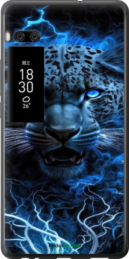 Силіконовий чехол Крижаний леопард для Meizu Pro 7 Plus - 6460u-1131 изображение 
