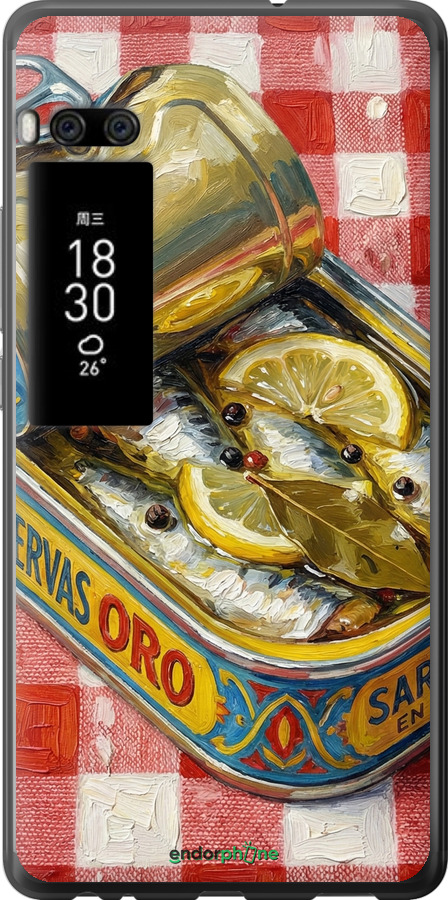 2D пластиковый чехол Vintage Sardine Tin Phone для Meizu Pro 7 Plus - 6772t-1131 изображение 