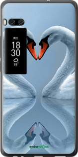 Силіконовий чехол Лебеді для Meizu Pro 7 - 6007u-1044 изображение 