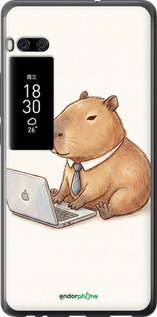 Силиконовый чехол Funny Capybara CEO Working для Meizu Pro 7 - 6777u-1044 изображение 