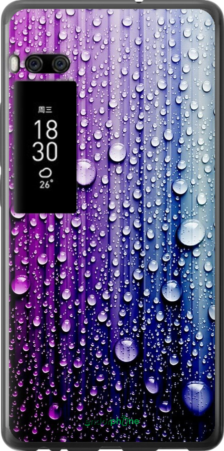 

Силіконовий чохол "Краплини води" для Meizu Pro 7, Синій