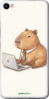 2D пластиковий чехол Funny Capybara CEO Working для Meizu U20 - 6777t-416 изображение 