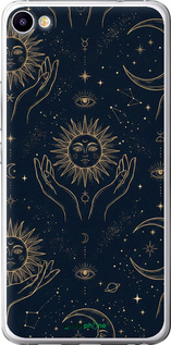 2D пластиковый чехол 'Celestial Harmony: Sun & Moon Gold Mystic Pattern' для Meizu U20 изображение 3