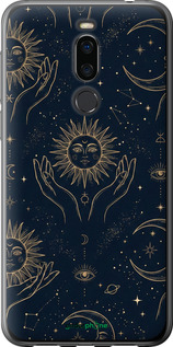 Силиконовый чехол 'Celestial Harmony: Sun & Moon Gold Mystic Pattern' для Meizu X8 изображение 3