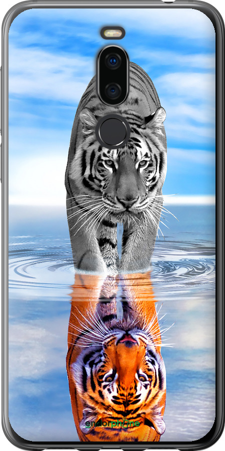 Силиконовый чехол Тигр для Meizu X8 - 6016u-1601 изображение 