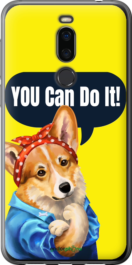 Силиконовый чехол чехол с корги You Can Do It для Meizu X8 - 6184u-1601 изображение 