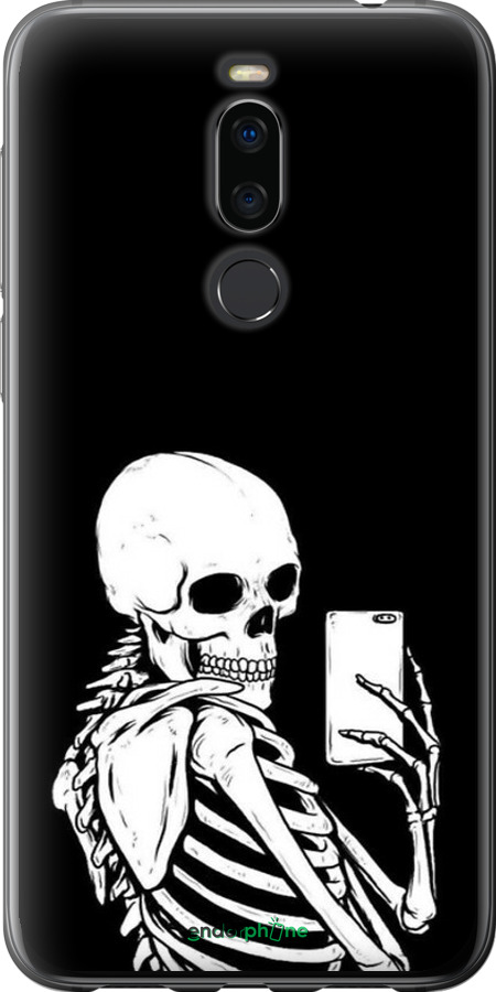 Силиконовый чехол Скелет делает Selfie для Meizu X8 - 6535u-1601 изображение 