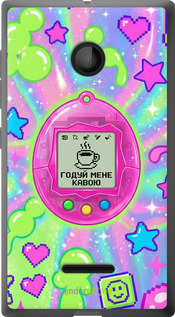 Силиконовый чехол Y2K Aesthetic Retro Pet: Годуй мене кавою для Microsoft Lumia 435 - 6784u-673 изображение 