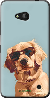 2D пластиковый чехол Пес в очках для Microsoft Lumia 640 - 6381t-273 изображение 