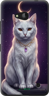2D пластиковий чехол Mystic White Cat Gothic Dark Purple Gold для Microsoft Lumia 640 - 6805t-273 изображение 
