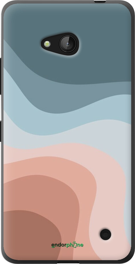 2D пластиковый чехол С синими и розовыми волнами в стиле ретро для Microsoft Lumia 640 - 6532t-273 изображение 