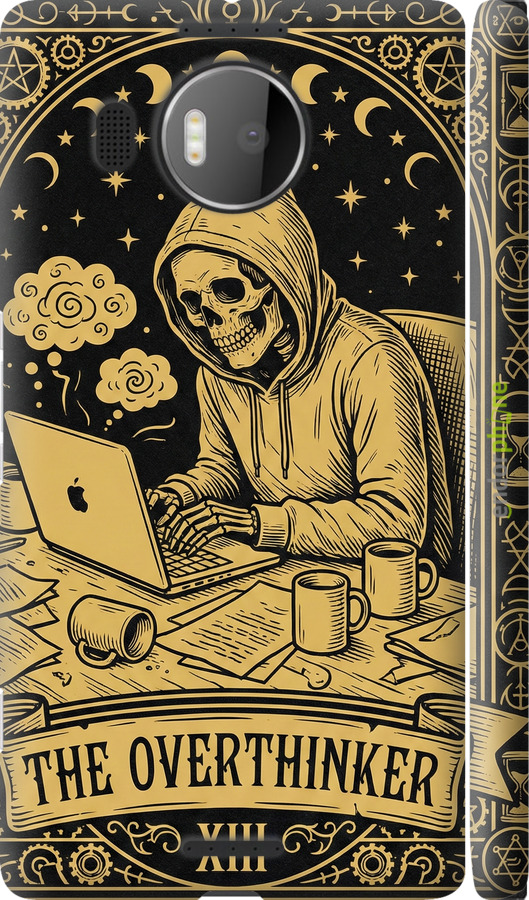 3D пластиковый глянцевый чехол The Overthinker для Microsoft Lumia 950 XL Dual Sim - 6774c-407 изображение 