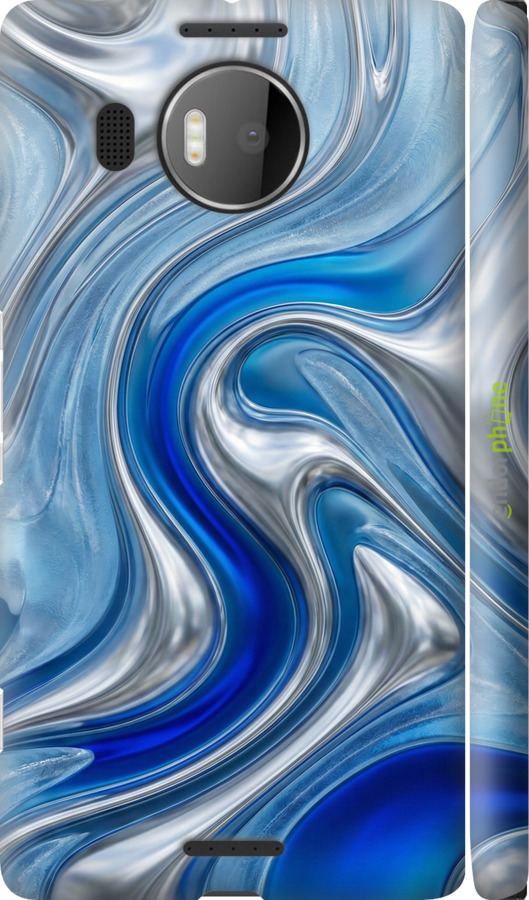 3D пластиковый глянцевый чехол Liquid Chrome для Microsoft Lumia 950 XL Dual Sim - 6781c-407 изображение 