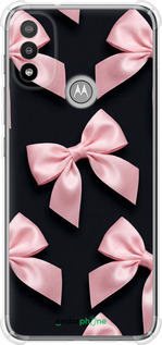 Силикон с усиленными углами чехол Coquette Ribbons Dark Coquette для Motorola E20 - 6767sp-2509 изображение 