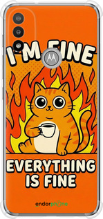 Силикон с усиленными углами чехол 'Funny Cat' для Motorola E20 изображение 5