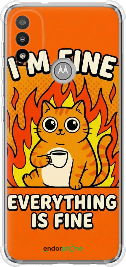 Силикон с усиленными углами чехол Funny Cat для Motorola E20 - 6786sp-2509 изображение 