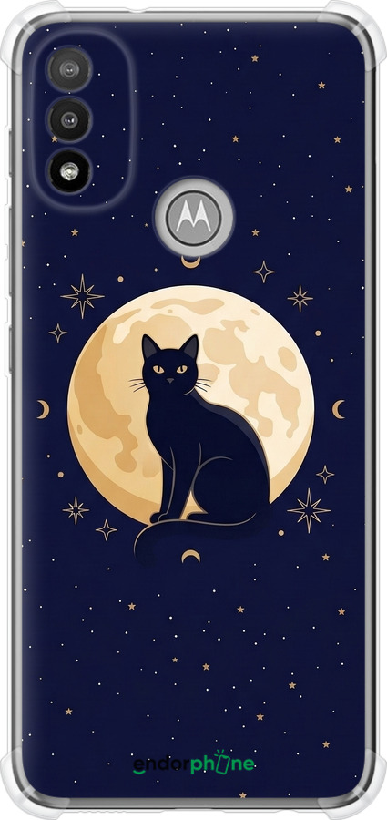 Силіконовий протиударний с посиленими кутами чехол Cute Cat Celestial/Witchy для Motorola E20 - 6787sp-2509 изображение 