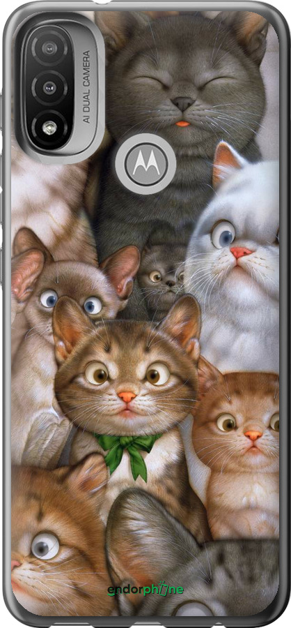 

Силіконовий чохол "Коти" для Motorola E20