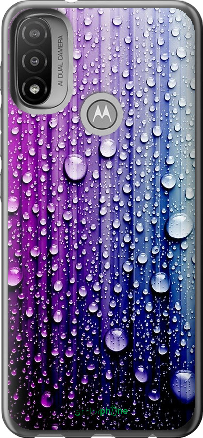

Силіконовий чохол "Краплини води" для Motorola E20, Синій