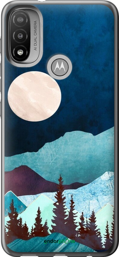 Силіконовий чехол Гірська ідилія нічний краєвид для Motorola E20 - 6488u-2509 изображение 
