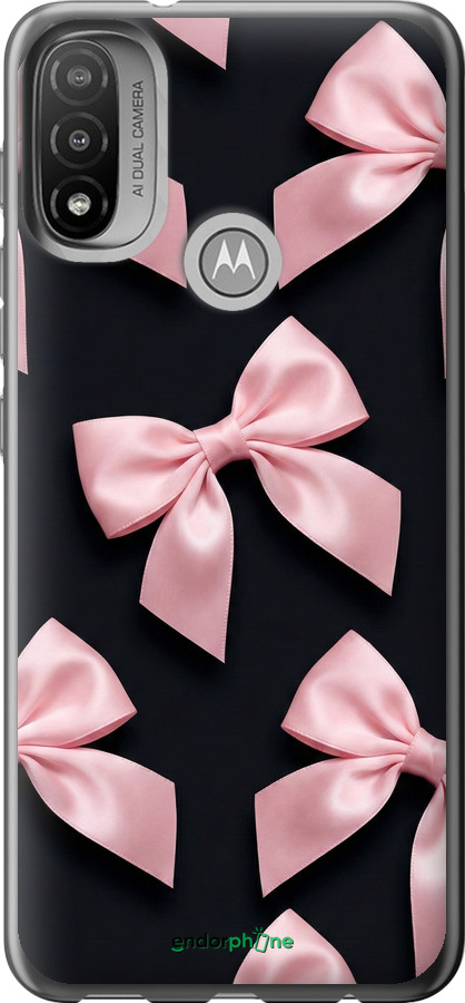 Силиконовый чехол Coquette Ribbons Dark Coquette для Motorola E20 - 6767u-2509 изображение 