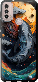 TPU чехол Кит у космосі для Motorola E40 - 6328b-2660 изображение 