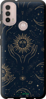 TPU чехол Celestial Harmony: Sun & Moon Gold Mystic Pattern для Motorola E40 - 6778b-2660 изображение 