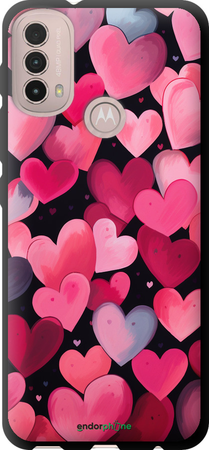 TPU чехол Сердечки 4 для Motorola E40 - 5662b-2660 изображение 