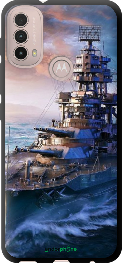 TPU чехол Військовий корабель, world of tanks, wargaming для Motorola E40 - 6461b-2660 изображение 
