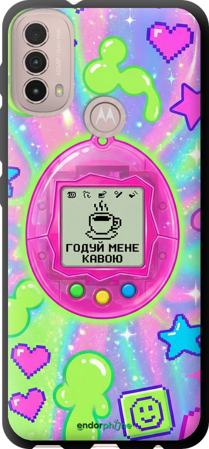TPU чехол Y2K Aesthetic Retro Pet: Годуй мене кавою для Motorola E40 - 6784b-2660 изображение 