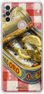 Силикон с усиленными углами чехол Vintage Sardine Tin Phone для Motorola E40 - 6772sp-2660 изображение 