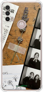 Силикон с усиленными углами чехол Aesthetic Scrapbook Collage для Motorola E40 - 6773sp-2660 изображение 