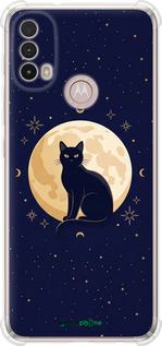 Силикон с усиленными углами чехол 'Cute Cat Celestial/Witchy' для Motorola E40 изображение 3