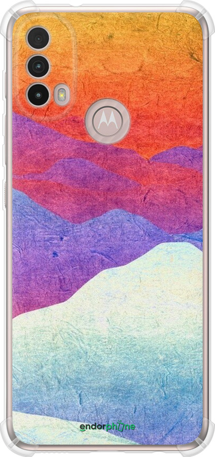 Силикон с усиленными углами чехол Горный закат для Motorola E40 - 6479sp-2660 изображение 