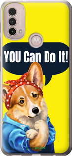 Силиконовый чехол чехол с корги You Can Do It для Motorola E40 - 6184u-2660 изображение 