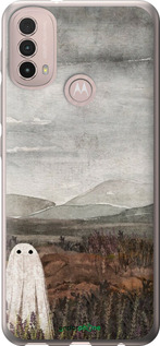 Силиконовый чехол Одинокий призрак на фоне гор для Motorola E40 - 6486u-2660 изображение 