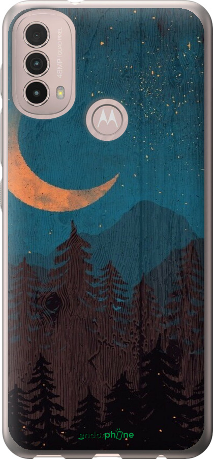 Силиконовый чехол Звездный лес для Motorola E40 - 6480u-2660 изображение 